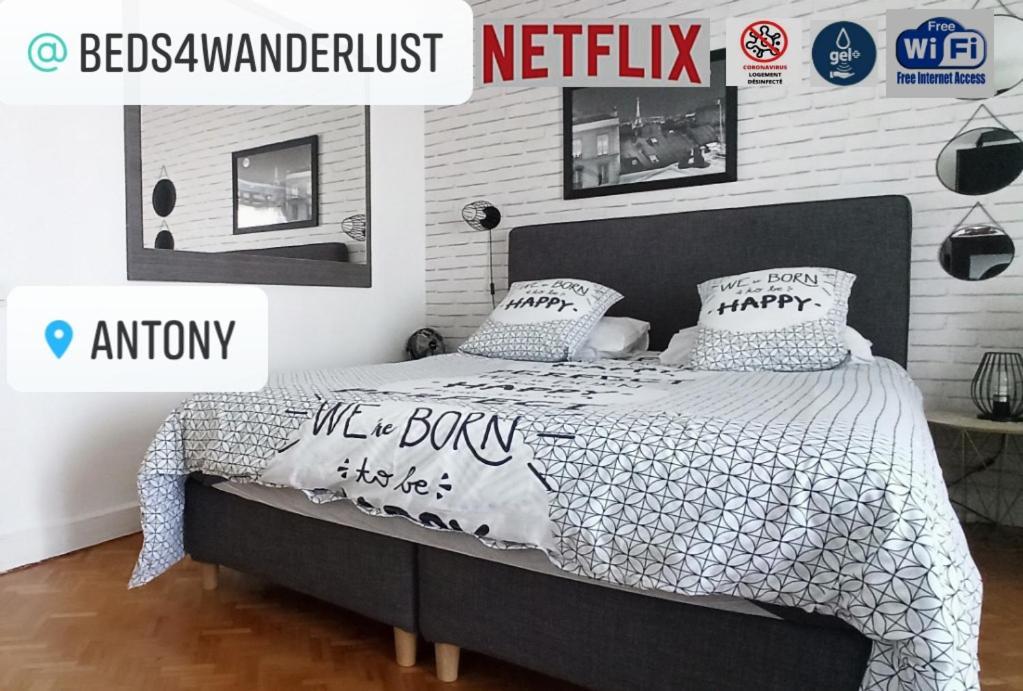 شقة Le Parisien T1Antony-Berny By Beds4Wanderlust - 35M2 Avec Balcon - Aeroport Orly 5Miles - Train Station Rer B Orlyval 1Mile المظهر الخارجي الصورة